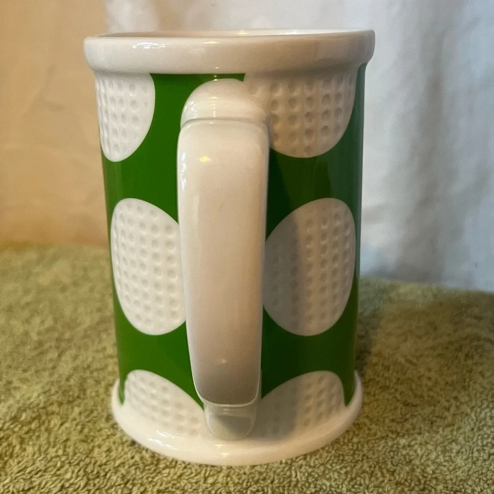 2006 Starbucks Golf Ball Coffee Mug Tea Cup Textured Dimples Green Cup‎ 16 Oz
